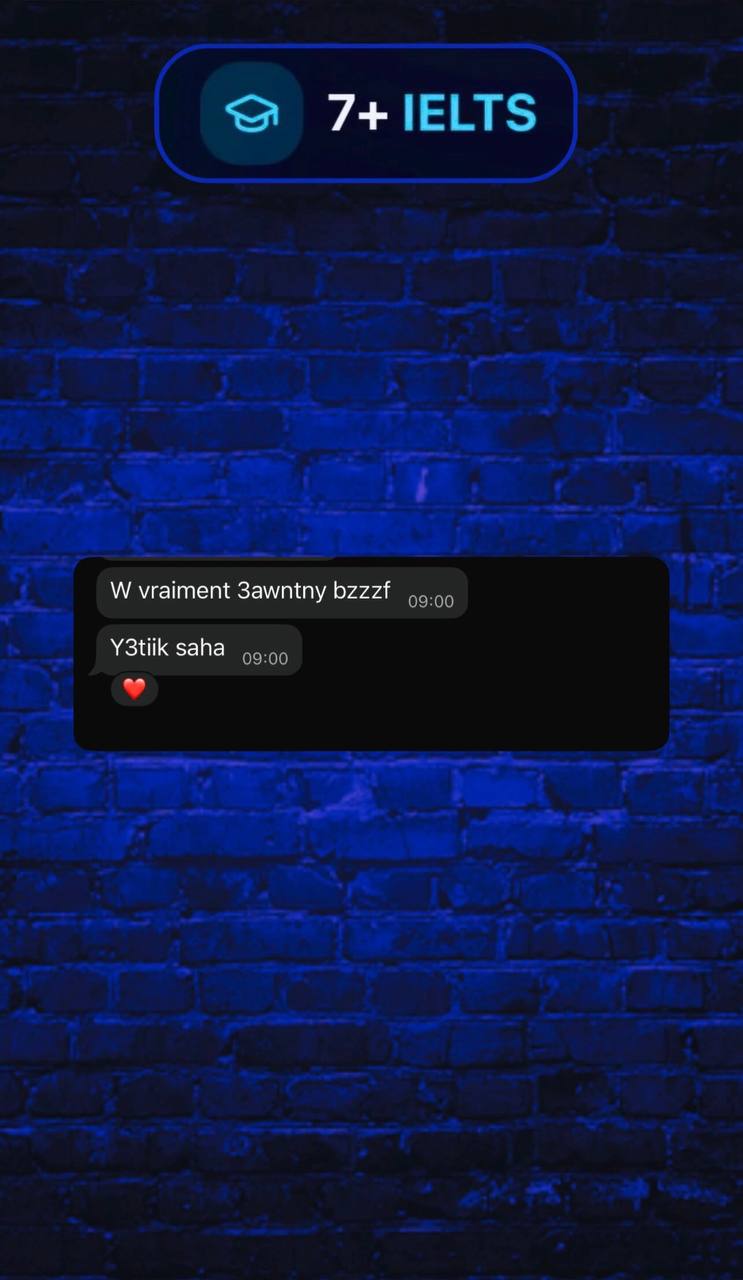 Student feedback — vraiment 3awntny bzzaf